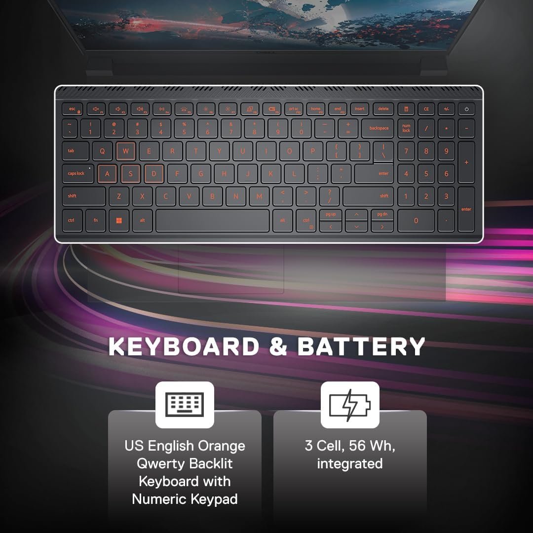 Dell G15-5530 SmartChoice (13th Gen Intel Core i5-13450HX, NVIDIA RTX 3050 6GB, 16GB RAM, 1TB SSD, 15.6" FHD 120Hz, Windows 11 + MS Office 2021, Dark Shadow Grey) - Image 3