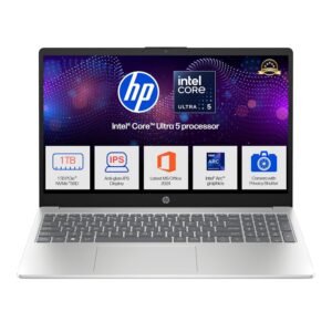HP 15,Intel Ultra 5 125H (16GB DDR5, 1TB SSD) FHD, IPS, 15.6''/39.6cm, Win11, M365 Basic(1yr)*Office24, Silver, 1.65kg, fd1354TU, Intel Arc Graphics...