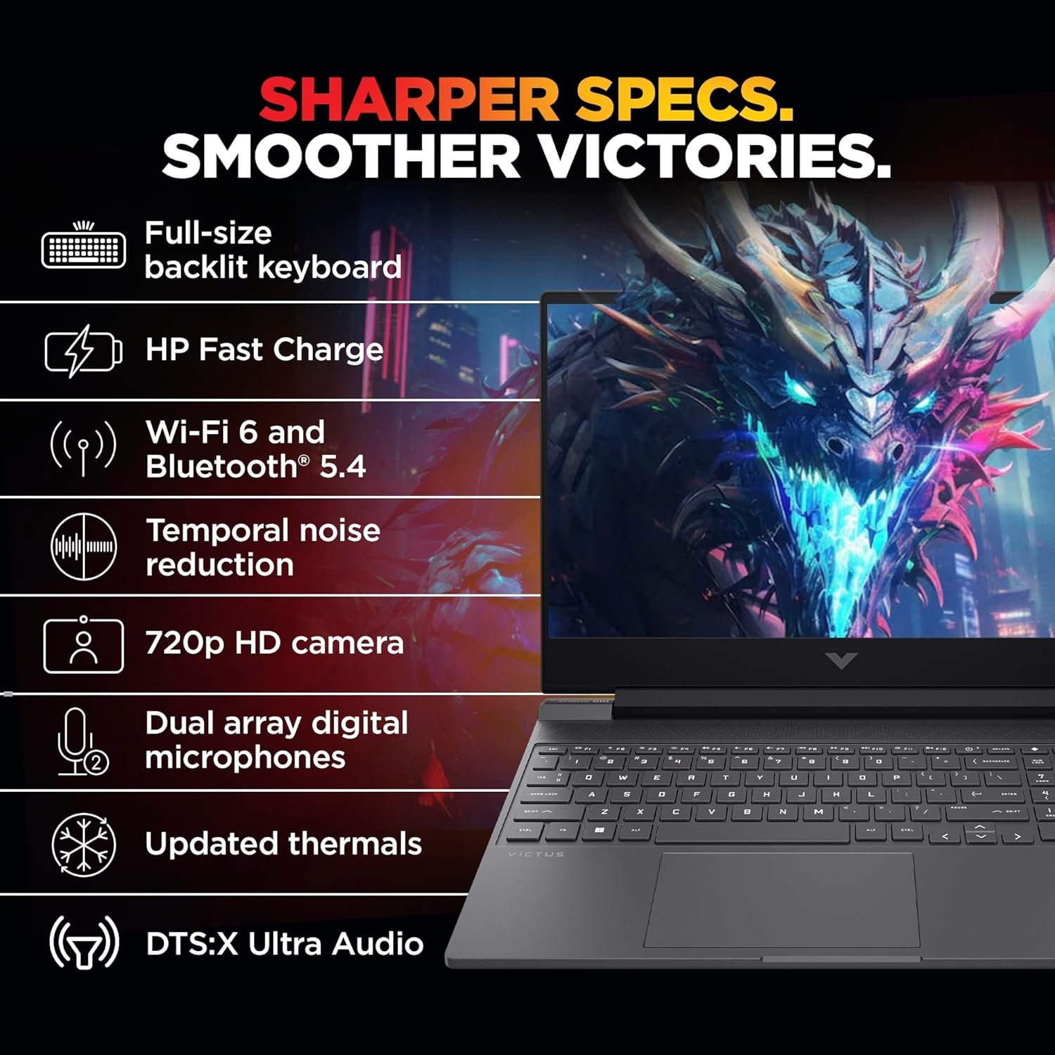 HP Smartchoice Victus Gaming Laptop – 13th Gen Intel Core i7-13620H | NVIDIA GeForce RTX 4050 (6GB) | 16GB RAM | 512GB SSD | 15.6" FHD 144Hz Display | Windows 11 | Office 2024 | Performance Blue - Image 5